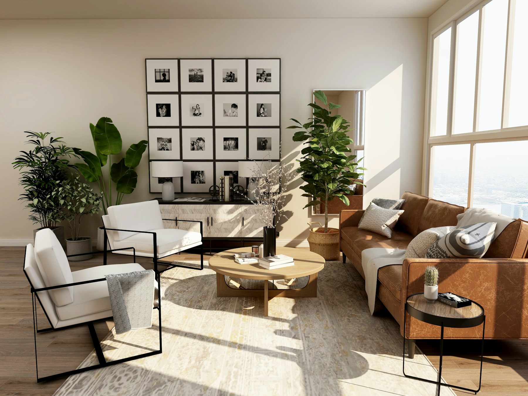 Contemporary living room illustrating a residential installation setting
